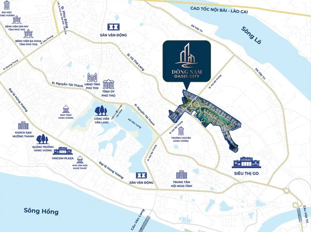 vị trí dự án nexus tower việt trì